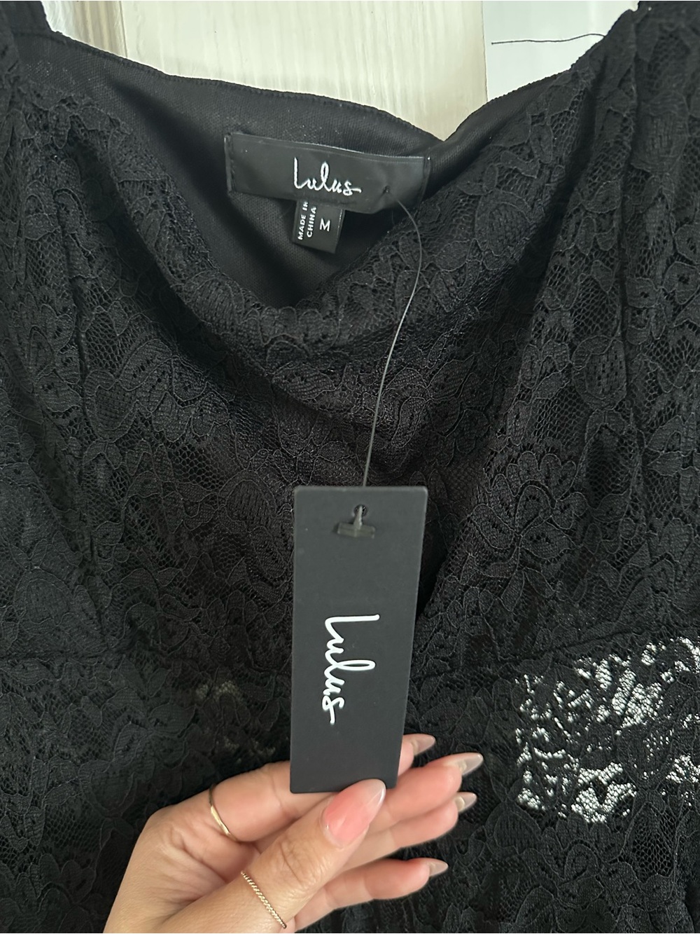 Lulus Sensationally Poised Black Lace Long-Sleeve Evening Dress with Thigh Slit - Picture 7 of 10